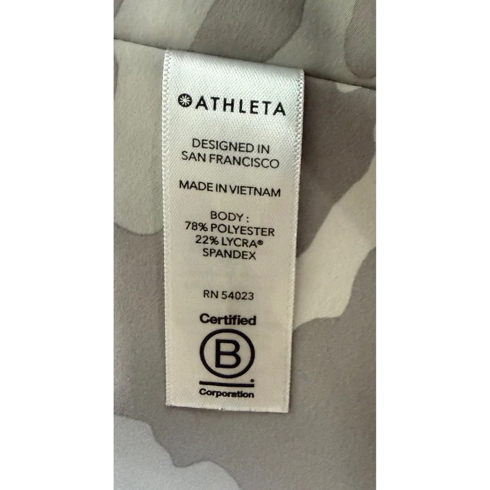 Athleta Elation Tight Grey‎ Leggings Womens Size 1X White Camo